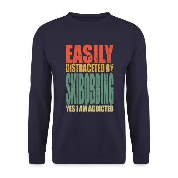 Skiboarding en disant drôle - Sweat-shirt Unisexe - marine - Devant - Alina (178cm) & Michal (187cm)