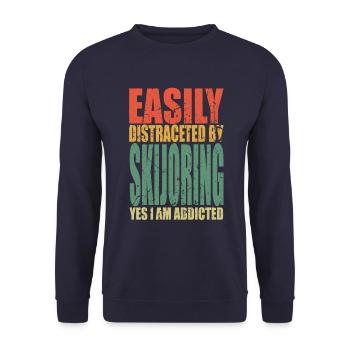 Skijoring dire drôle - Sweat-shirt Unisexe - marine - Devant - Alina (178cm) & Michal (187cm)
