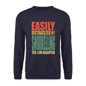 Snorkeling en disant drôle - Sweat-shirt Unisexe - marine - Devant - Alina (178cm) & Michal (187cm)