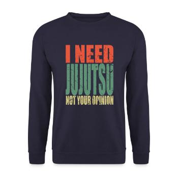 Jujutsu saying funny - Unisex Sweatshirt - navy - Front - Alina (178cm) & Michal (187cm)