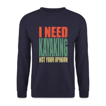 Kayak disant drôle - Sweat-shirt Unisexe - marine - Devant - Alina (178cm) & Michal (187cm)