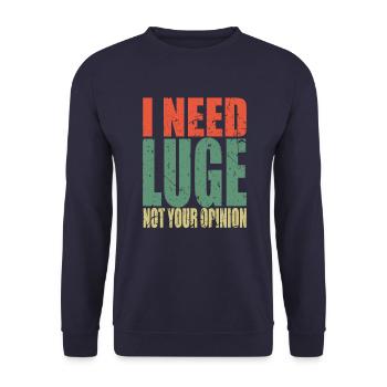 Luge disant drôle - Sweat-shirt Unisexe - marine - Devant - Alina (178cm) & Michal (187cm)