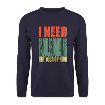 Paddleboarding saying funny - Unisex Sweatshirt - navy - Front - Alina (178cm) & Michal (187cm)
