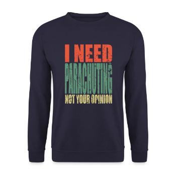 Parachutisme en disant drôle - Sweat-shirt Unisexe - marine - Devant - Alina (178cm) & Michal (187cm)