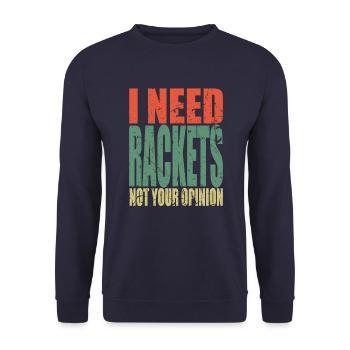 Rackets Spruch lustig - Unisex Pullover - Navy - Vorne - Alina (178cm) & Michal (187cm)