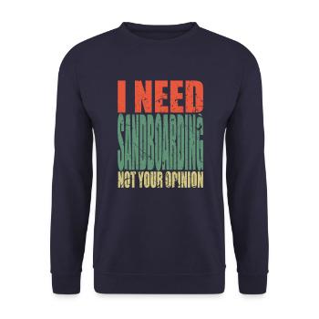 Sandboarding saying funny - Unisex Sweatshirt - navy - Front - Alina (178cm) & Michal (187cm)