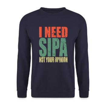 Sipan saying funny - Unisex Sweatshirt - navy - Front - Alina (178cm) & Michal (187cm)
