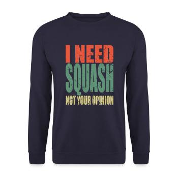 Squash Spruch lustig - Unisex Pullover - Navy - Vorne - Alina (178cm) & Michal (187cm)