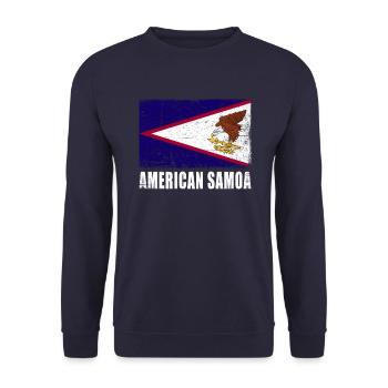 Drapeau des Samoa américaines - Sweat-shirt Unisexe - marine - Devant - Alina (178cm) & Michal (187cm)