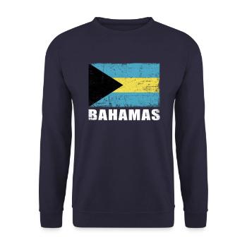 Bahamas Flag Grunge Bahamas Flag - Sweat-shirt Unisexe - marine - Devant - Alina (178cm) & Michal (187cm)
