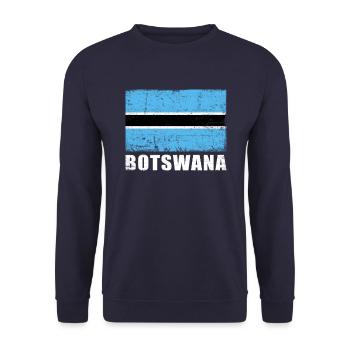 Botswana Flag Grunge Botswana Flag - Unisex Sweatshirt - navy - Front - Alina (178cm) & Michal (187cm)
