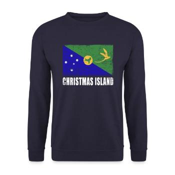 Christmas Island Flag - Unisex Sweatshirt - navy - Front - Alina (178cm) & Michal (187cm)