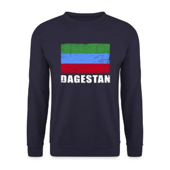 Drapeau du Daghestan Grunge Drapeau du Daghestan - Sweat-shirt Unisexe - marine - Devant - Alina (178cm) & Michal (187cm)