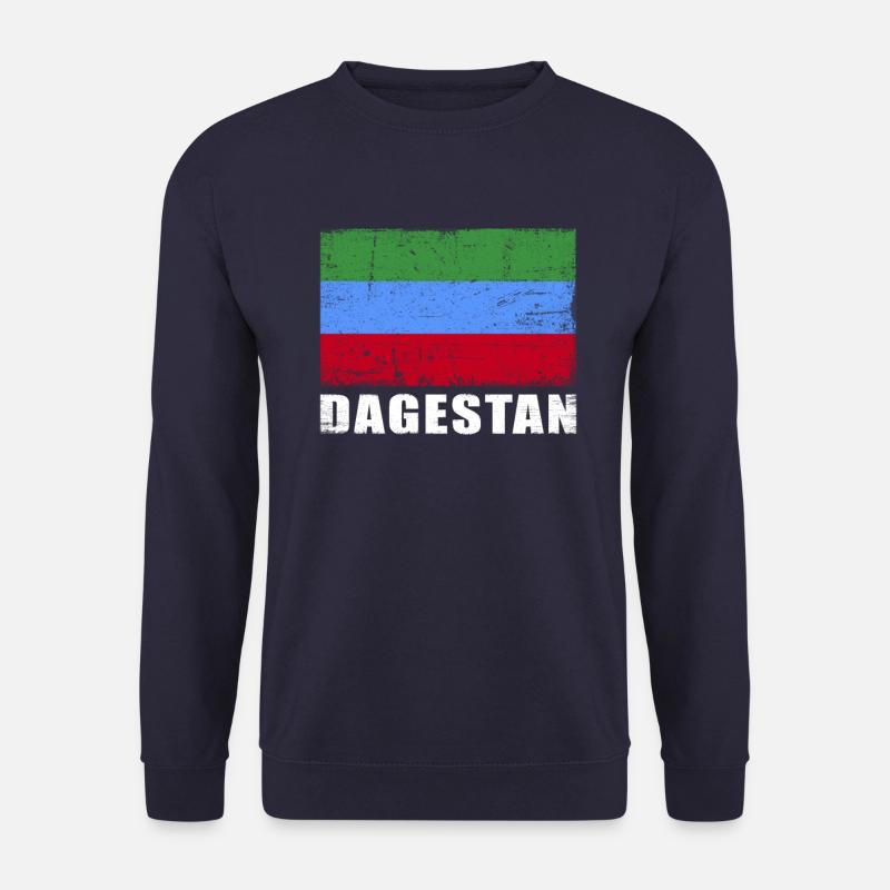 Dagestan Flagge Grunge Dagestan Fahne - Unisex Pullover - Navy