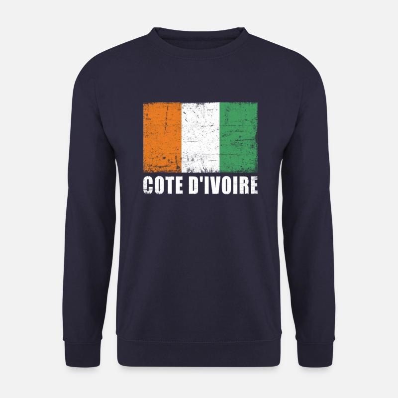 Elfenbeinküste Flagge - Unisex Pullover - Navy
