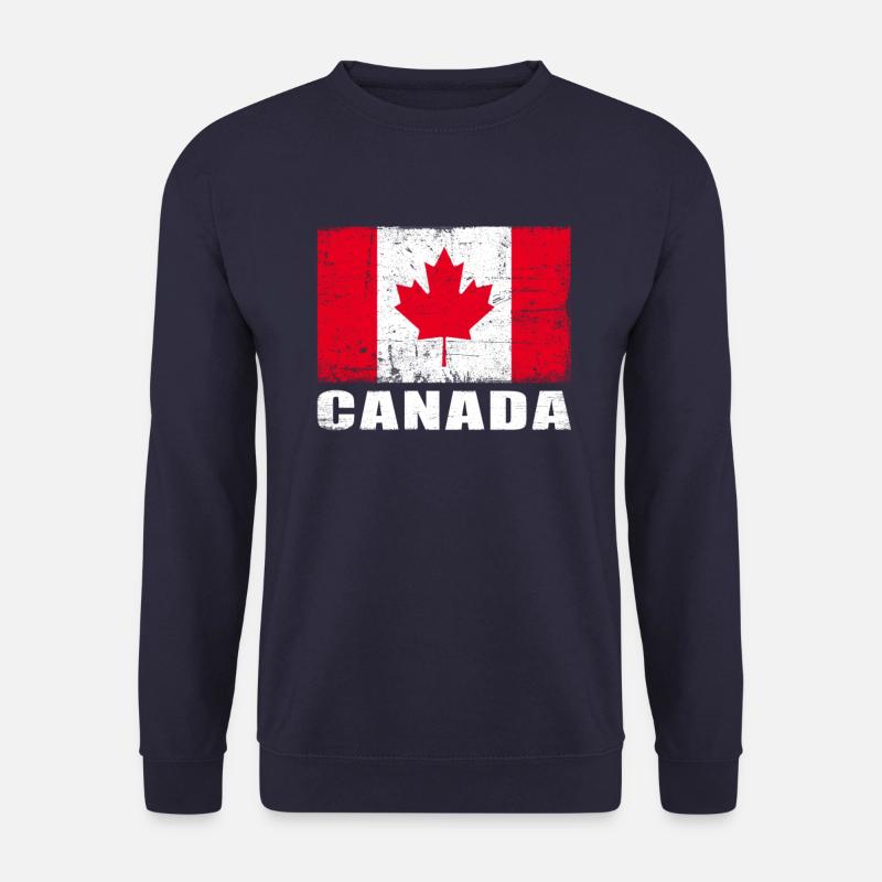 Kanada Flagge Grunge Kanada Fahne - Unisex Pullover - Navy
