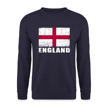 Angleterre Drapeau Grunge Angleterre Drapeau - Sweat-shirt Unisexe - marine - Devant - Alina (178cm) & Michal (187cm)