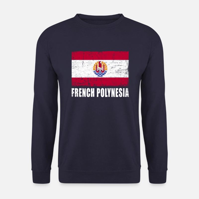French Polynesia Flag - Unisex Sweatshirt - navy