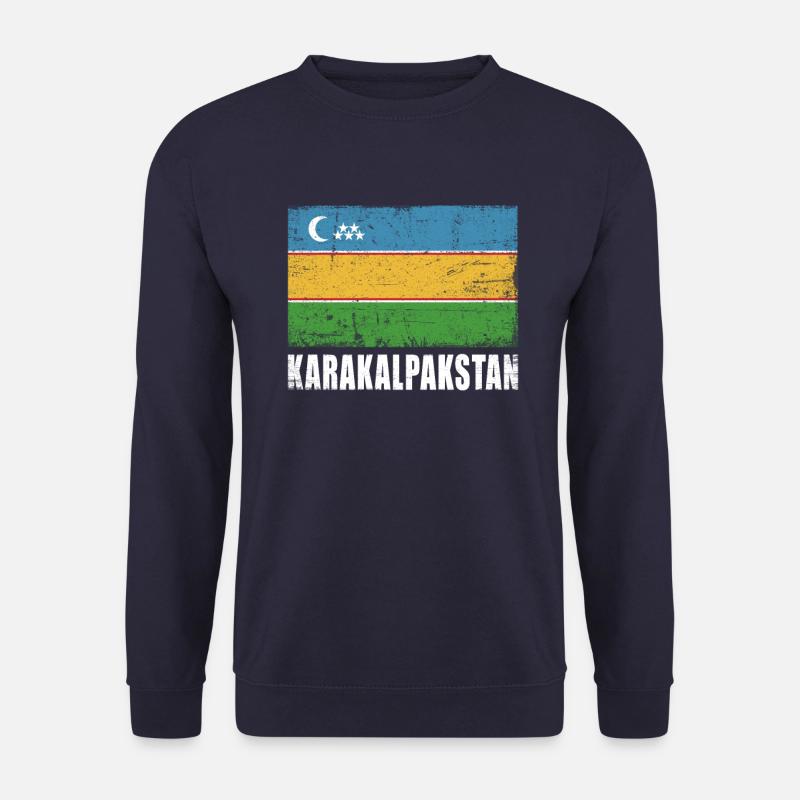 Karakalpakistan Flagge - Unisex Pullover - Navy