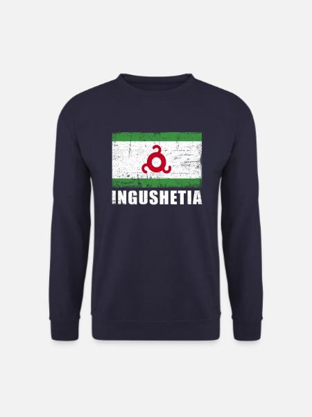 Drapeau de l’Ingouchie Grunge Drapeau de l’Ingouchie - Sweat-shirt Unisexe - marine