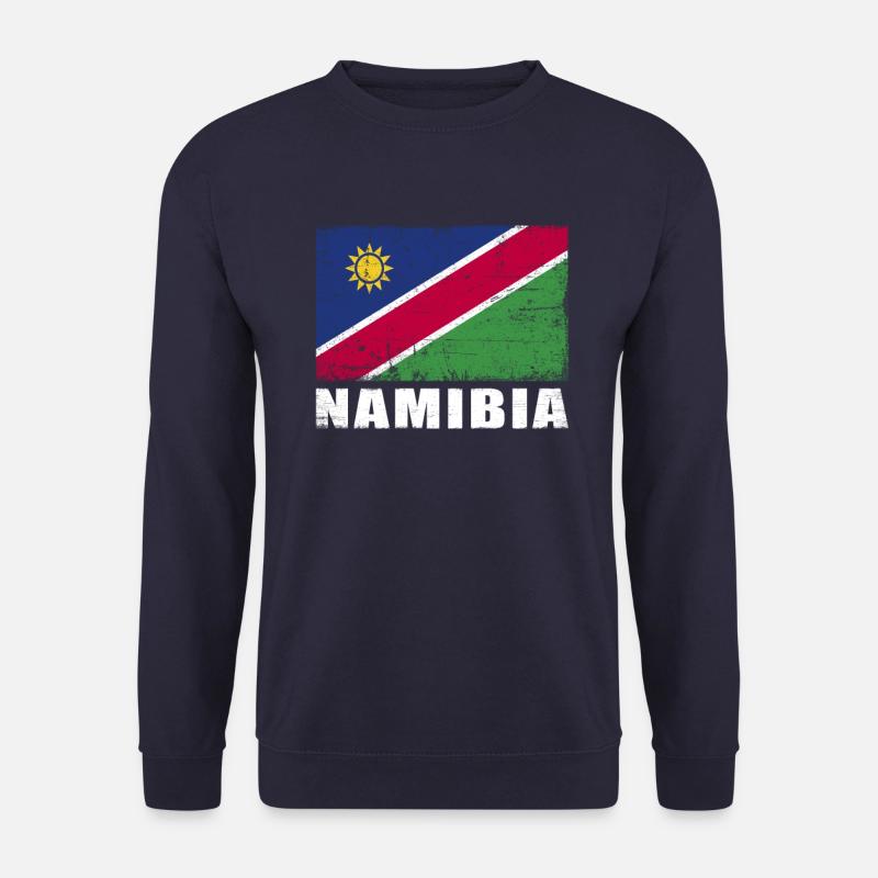 Namibia Flagge Grunge Namibia Fahne - Unisex Pullover - Navy