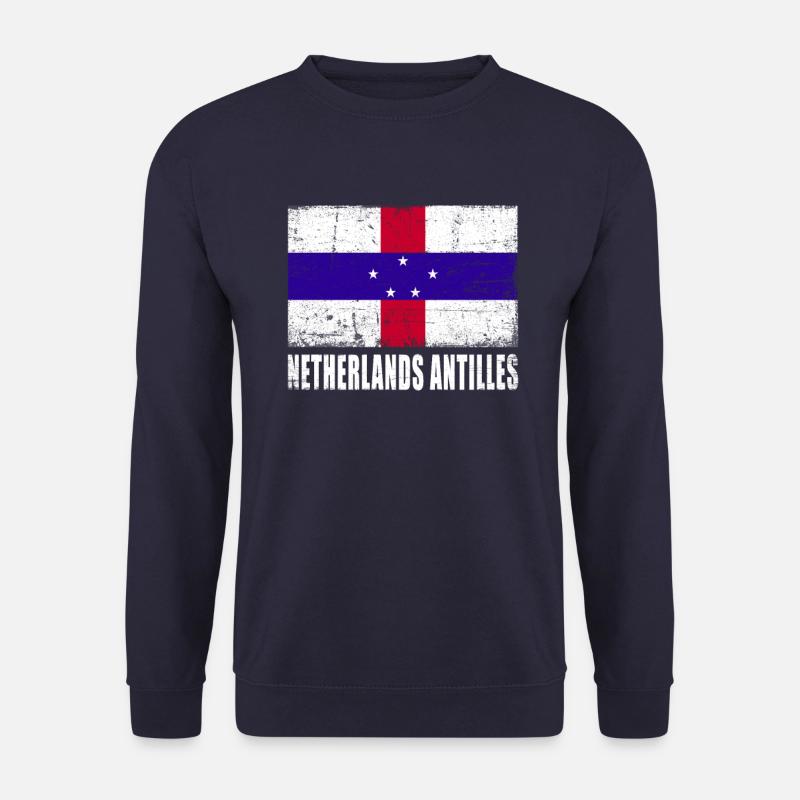 Netherlands Antilles Flag - Unisex Sweatshirt - navy