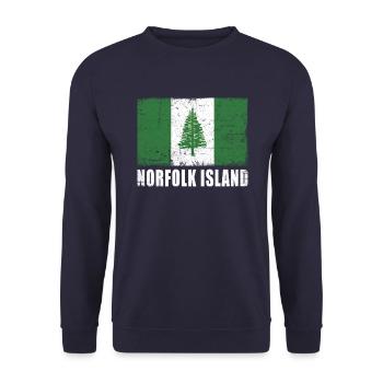 Norfolk Island Flag - Unisex Sweatshirt - navy - Front - Alina (178cm) & Michal (187cm)