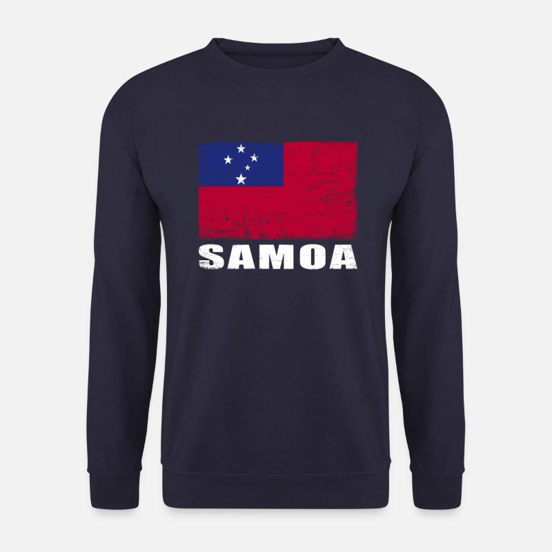 Samoa Flag Grunge Samoa Flag - Unisex Sweatshirt - navy