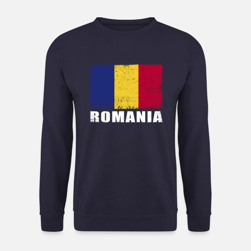 Roumanie Drapeau Grunge Roumanie Drapeau - Sweat-shirt Unisexe - marine