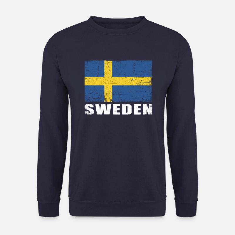 Drapeau de la Suède Grunge Drapeau de la Suède - Sweat-shirt Unisexe - marine