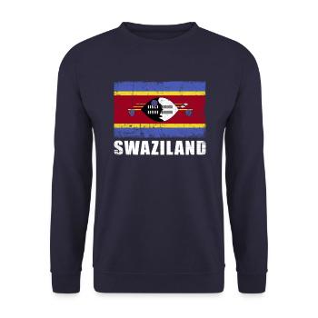 Swaziland Drapeau Grunge Swaziland Drapeau - Sweat-shirt Unisexe - marine - Devant - Alina (178cm) & Michal (187cm)