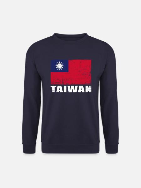 Taiwan Flagge Grunge Taiwan Fahne - Unisex Pullover - Navy