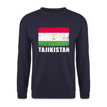 Tajikistan Flag Grunge Tajikistan Flag - Unisex Sweatshirt - navy - Front - Alina (178cm) & Michal (187cm)