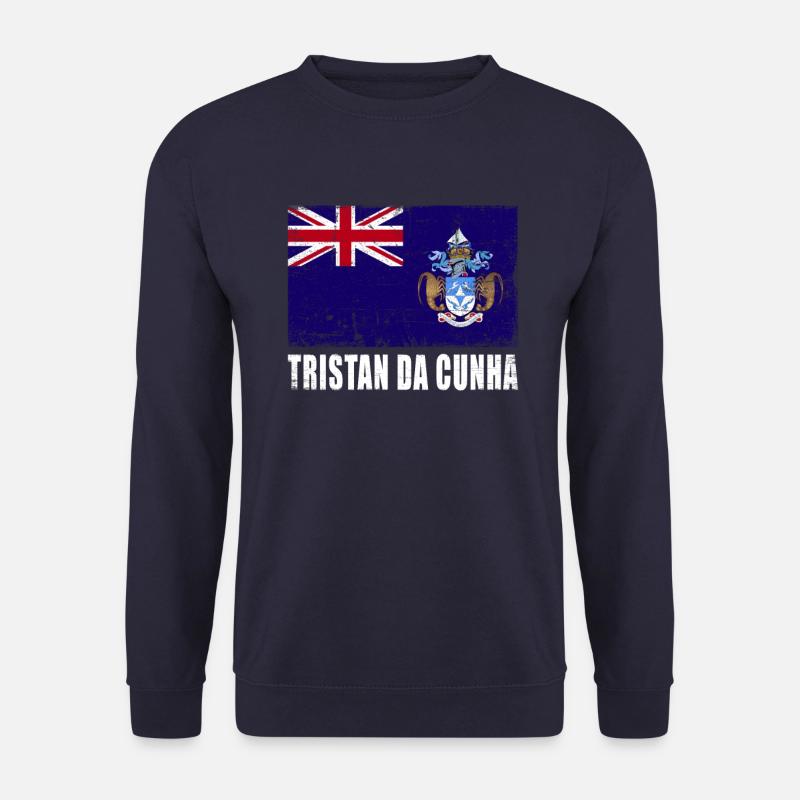 Tristan Da Cunha Flagge Grunge - Unisex Pullover - Navy