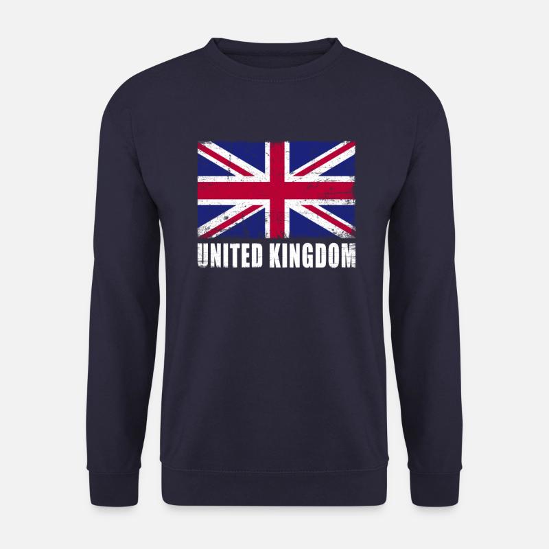 Drapeau du Royaume-Uni Grunge Royaume-Uni - Sweat-shirt Unisexe - marine
