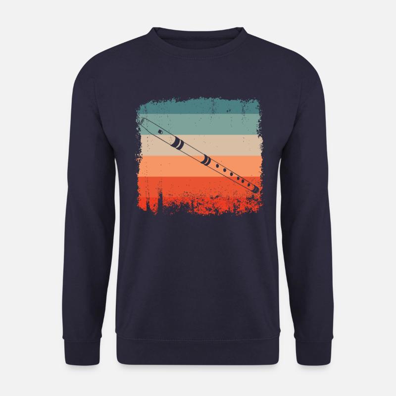 Flute Player Flute Retro - Unisex Sweatshirt - navy