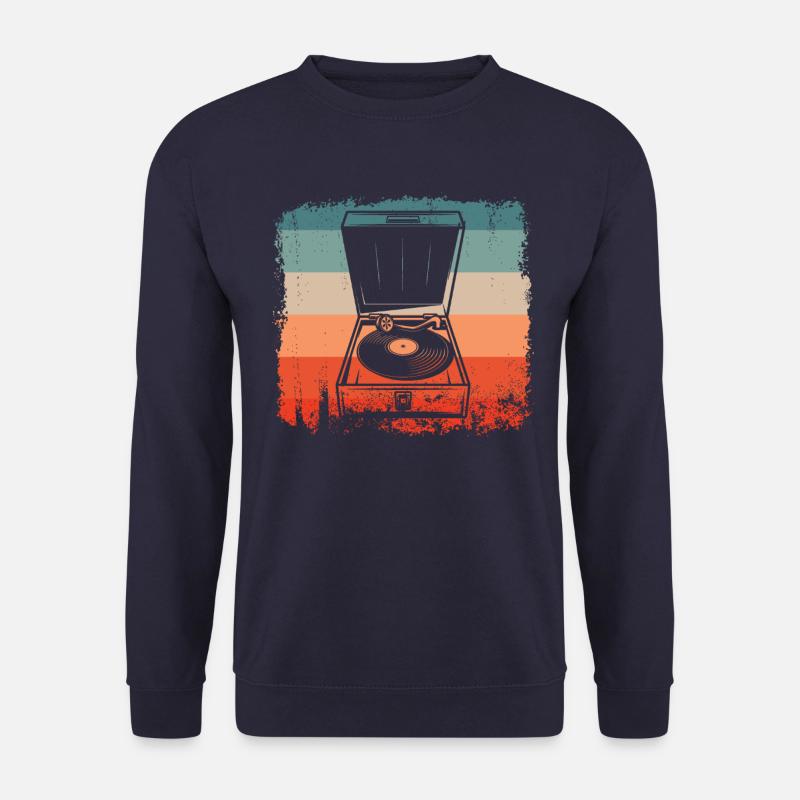Vinyl Plattenspieler Retro Vinyl - Unisex Pullover - Navy