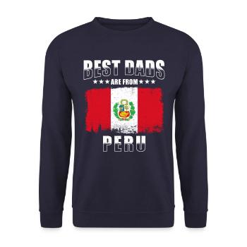 Père péruvien - Sweat-shirt Unisexe - marine - Devant - Alina (178cm) & Michal (187cm)