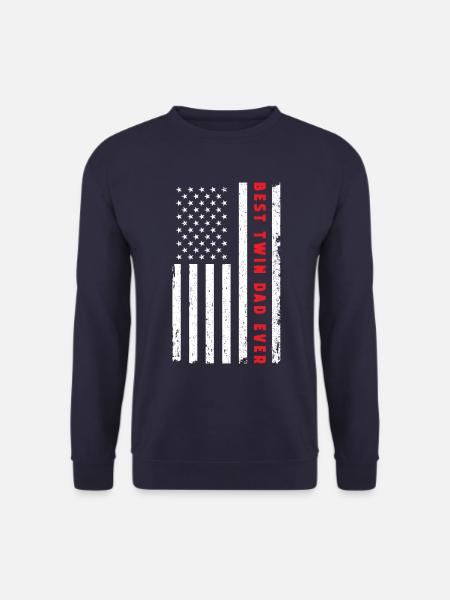 Bester Zwillingsvater Amerika USA Dad - Unisex Pullover - Navy