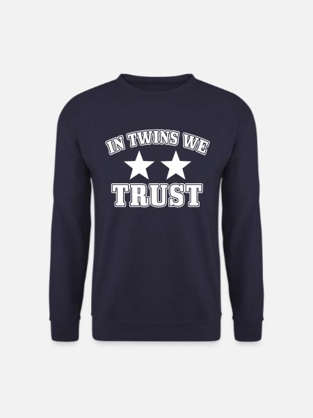 Papa Zwillinge Spruch In twins we trust - Unisex Pullover - Navy