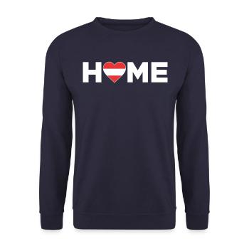 Austria Homeland Austria Flag - Unisex Sweatshirt - navy - Front - Alina (178cm) & Michal (187cm)