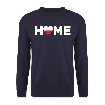Poland Home Poland Flag Poland Love - Unisex Sweatshirt - navy - Front - Alina (178cm) & Michal (187cm)