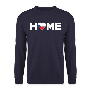 Czech Republic Home Czech Republic Flag - Unisex Sweatshirt - navy - Front - Alina (178cm) & Michal (187cm)