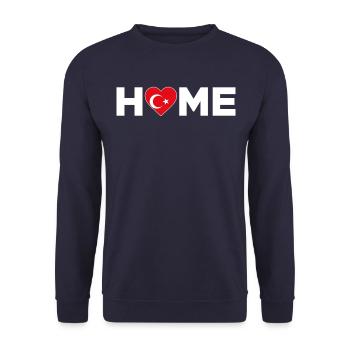 Turquie Accueil Turquie Drapeau Turquie Amour - Sweat-shirt Unisexe - marine - Devant - Alina (178cm) & Michal (187cm)