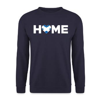 Scotland Home Scotland Flag - Unisex Sweatshirt - navy - Front - Alina (178cm) & Michal (187cm)