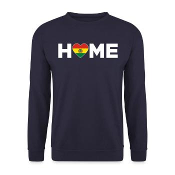 Bolivia Home Bolivia Flag Bolivia Love - Unisex Sweatshirt - navy - Front - Alina (178cm) & Michal (187cm)