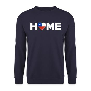 Chile Heimat Chile Flagge Chile Liebe - Unisex Pullover - Navy - Vorne - Alina (178cm) & Michal (187cm)