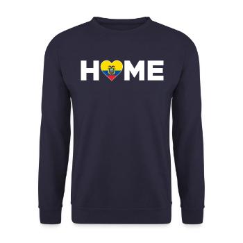 Ecuador Heimat Ecuador Flagge Ecuador Liebe - Unisex Pullover - Navy - Vorne - Alina (178cm) & Michal (187cm)