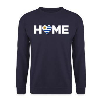 Uruguay Heimat Uruguay Flagge Uruguay Liebe - Unisex Pullover - Navy - Vorne - Alina (178cm) & Michal (187cm)