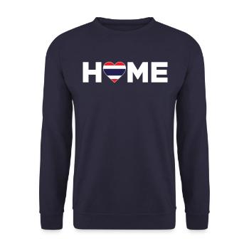 Thailand Heimat Thailand Flagge Thailand Liebe - Unisex Pullover - Navy - Vorne - Alina (178cm) & Michal (187cm)